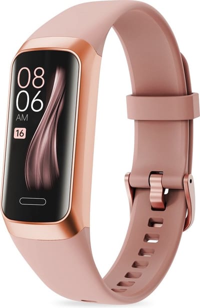 Otiume Activity Tracker HR - Smartwatch Sporthorloge met Stappenteller en Hartslagmeter - Fitness Tracker met Bloeddrukmeter - Roze - Dames, Heren & Kinderen