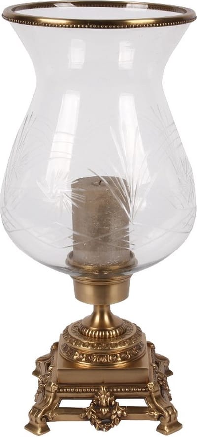 Baroque - Windlicht - Windlicht Samira 50 cm - Goud - Koper / Glas - 50x24x24 - Brass+glass