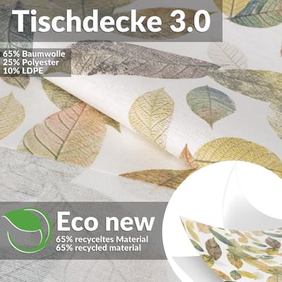 Wasbare Tafelbedekking - Oliezeil Tafelkleed - Bescherming Tafel - Waterafstotend Lotus Effect - 140 cm Rond - Kleurrijk Herfstdesign