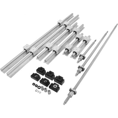 VEVOR Lineaire geleider SBR20, lineaire lagergeleiderset 300, 600, 1000 mm lineaire geleiders, lineaire lagergeleider met 3 kogelomloopspindels vanaf C7, horizontale lineaire geleiding voor automatiseringsmachines