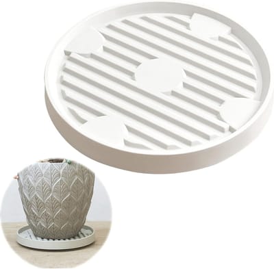 Plankenroller voor planten en meubels - Met 360° draaibare onzichtbare wielen - Wit - Geschikt voor binnen en buiten - Diameter 185 cm - 1 stuk