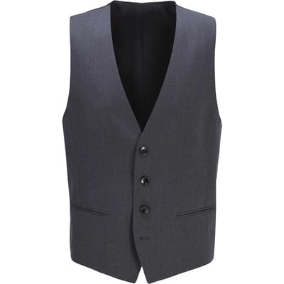 Boss Heren Wilson Virgin Wool Gilet (Donkergrijs)