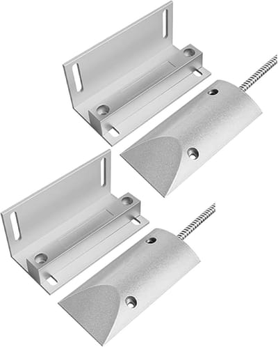 Garagedeur Contactschakelaar - Alarmsensor Roldeuren - Beveiliging Huis - Zinklegering Robuust - 106 x 382 mm - Zilver