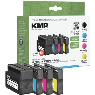 KMP Inktcartridge vervangt HP 932XL, 933XL, CN053AE, CN054AE, CN055AE, CN056AE Compatibel Combipack Zwart, Cyaan, Magenta, Geel H174V 1725,4005
