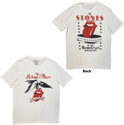 The Rolling Stones - Philadelphia Eagle 1975 Heren Tshirt - S - Wit