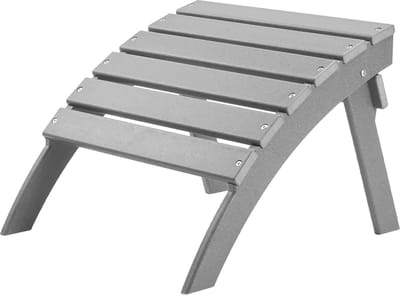 21,5l X 18,9b X 14,8h Inch Hdpe Opvouwbare Adirondack Kruk, Weerbestendige Voetensteun voor Adirondack Stoel, Ideaal voor Veranda, Zwembad, Gazon, Achtertuin, Grijs