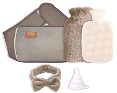 3-in-1 Warmwaterkruik met Fleece Overwrap en Accessoires – Ideaal voor Pijnverlichting en Warmte