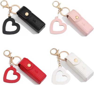 Set van 4 Lipstickhouders met Spiegel, Organizer voor Lippenstift, Ideaal voor Reizen en Feestjes, Perfect als Cadeau voor Vrouwen