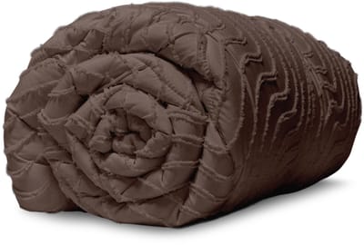 Tufted Waves All in One Wasbaar Dekbed zonder overtrek 200x200 - Dekbed zonder overtrek - Hoesloos dekbed - Eazy dekbed - Gekleurd dekbed - All Year Winterdekbed & Zomerdekbed - Tweepersoons Dekbed - Brown - Dekbedden