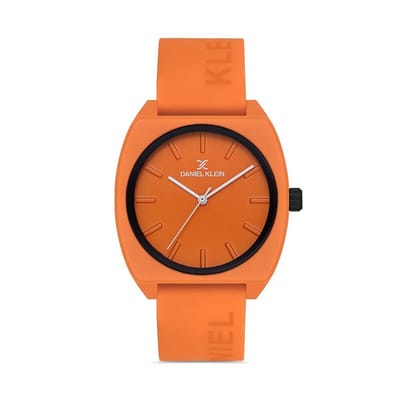 Daniel Klein DK.1.13154-6 - Horloge - Analoog - Mannen - Heren - siliconen band - Oranje