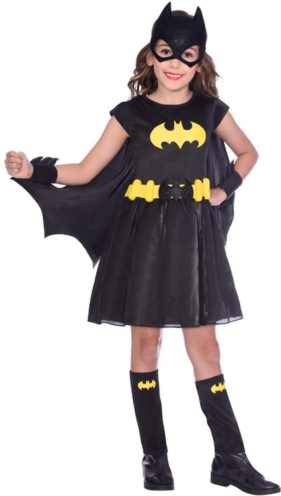 Dailygoods- Batgirl Kostuum Kind - Superhelden Kostuum - Feestkleding - Kostuum 6-8 Jaar - Fantasie Kostuum - Creatieve Speeltijd - Superheldenkostuum