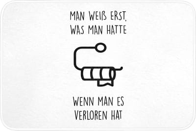 Badmat 90x60 cm - Antislip - Quotes - Wit - WC papier - Humor - Badmatten voor badkamer - Badkamermat - Douchemat - Badkamer mat