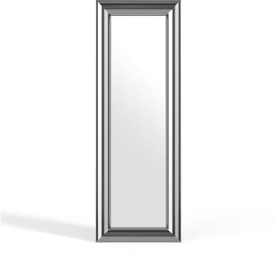Vente-unique Rechthoekige wandspiegel van metaal - L. 60 x H. 170 cm - Chroom - BORAYA