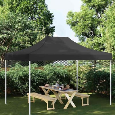 Partytentdak Vervanging - Tentdak Opvouwbaar - Buiten Beschutting - Waterdicht UV-bestendig - 4.5 x 3 Meter - Zwart