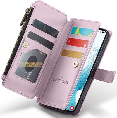 Hoesje geschikt voor Samsung Galaxy S22 - ZipCase Book Cover Case Kunstleer Royaal Rose