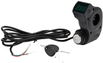 Allecto - Elektrische Scooter Contactslot - 3 Pin Plug - Startknop met Sleutels - Duurzaam en Sterk - Geschikt voor M4 Scooter - Digitale Display