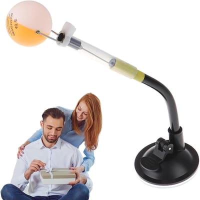 Tafeltennistrainer Rebound - Pingpong Oefenbal - Vaardigheden Aanscherpen - Stabiele Zuignap - 300 mm Lengte - Zwart