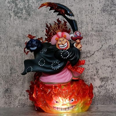 One Piece Zee-Dominerende Tante Kaido Lingling Zeus Resonantie Kan Gloeiend PVC Oceaan Keizer Tafelopstelling 11.02inch/28cm Speelgoed Cadeau black