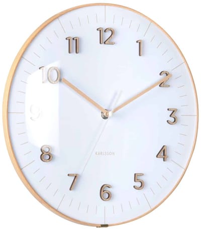 Karlsson Wandklok Esencia Dome - Wit - Ø30cm - Wandklok Modern
