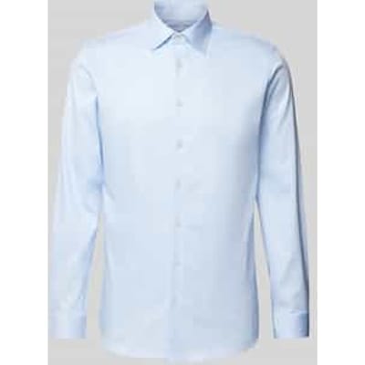 Selected Homme Slim Performance Shirt Light Blue Mixed With White