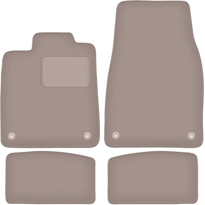 Beige velours matten voor: Porsche Taycan sedan (2020-)