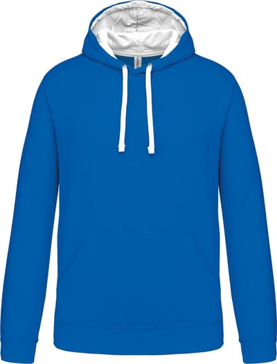 Kariban Hooded sweater met contrasterde capuchon K446 - Light Royal Blue / White - XS