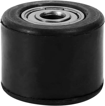 Dailygoods- Kettingrolspanner 8mm - Zwarte Rollen - Hard Rubber - Duurzaam - Geschikt voor Pitbike - Compleet met Lagers - Kettingrolwiel