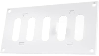 Rechthoekig Ventilatierooster 200 x 100 mm - Wit - Voor Verwarming en Koeling