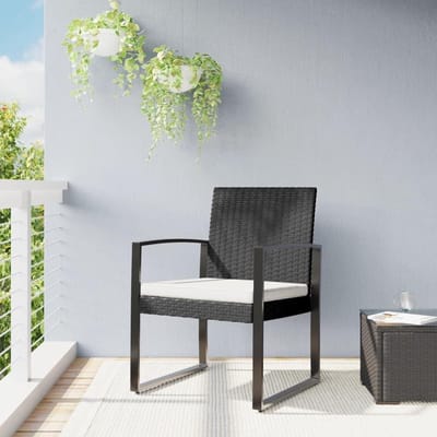 Tuin stoelen - Terrasmeubelen - Buiten dineren - Rotan look - 545 x 57 x 775 cm - Zwart