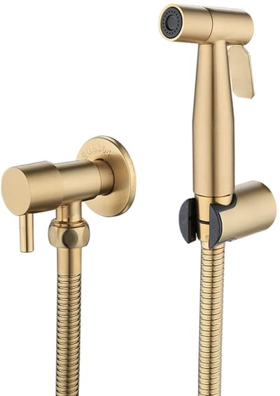 Dailygoods- Bidetspuit Roestvrij Staal - Handbediende Bidet Sproeier - Hygiënisch en Elegant - Sterke Reinigingskracht - Drukontwerp - Weerbestendig