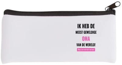 Akyol - ik heb de meest geweldige oma van wereld (klopt, deze mok heb ik van haar) Etui - Oma - de meest geweldigste oma - verjaardagscadeau - verjaardag - cadeau - cadeautje voor oma - oma artikelen - kado - geschenk - gift - 20 bij 9 cm