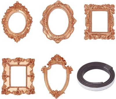 Dailygoods - Set van 5 Vintage Hars Fotolijsten in Antiek Goud