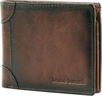 bruno banani Leren Portemonnee Wallet Brown Bruine
