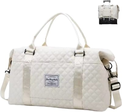 Avoir Avoir®-Weekender Handbagage-Perfecte reistas voor stijlvolle vrouwen!-Hoogwaardig nylon-Trolley sleeve-Natte tas-27x55x18cm-0,55kg-Zacht-Handbagage