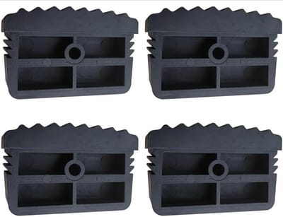 Ladder Rubber Eindkappen - Ladder Voeten Cover - Veilige Ladder Gebruik - Antislip Ontwerp - 40x40 mm - Zwart