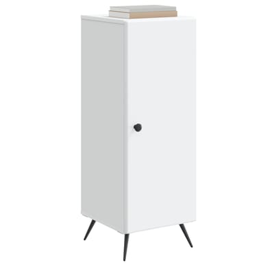 vidaXL - Dressoir - Wit - 33 - x - 34,5 - x - 90 - cm - Bewerkt - hout