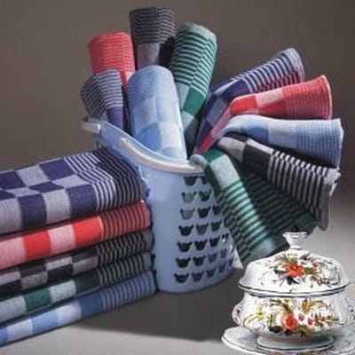 Homéé® Blokdoeken pompdoeken Theedoeken rood | set van 6 stuks | 70x70cm
