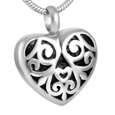 Aramat Jewels | Gedenkhangers | Stalen as-hartje met zwarte emaille versiering | | | |20mm | Staal | Volwassenen | Verkleurd niet