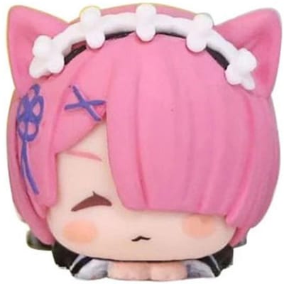 4CM Anime Figuur RE: Nul-Start Leven in een Andere Wereld Kawaii Rem Emilia Schattige Kattenoren Liggend Model Kinderspeelgoed PVC Pop No box