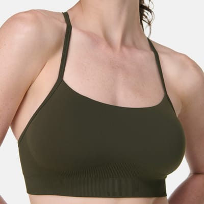 Sweaty Betty Spirit Restored Yoga Bra GROEN - Maat M