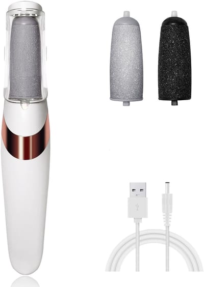 Ynkkvre -Oplaadbare Elektrische Eelt Verwijderaar voor Gladdere Voeten - 2 Stuks Accessoires -Pedicure Tool- eeltverwijderaar - Elektrische voetvijl - Oplaadbare Elektrische Eelt Verwijderaar