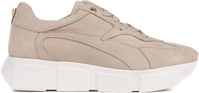Tango Dames Norah 2-d Soft Nubuck Sneaker | Beige | Maat: 38