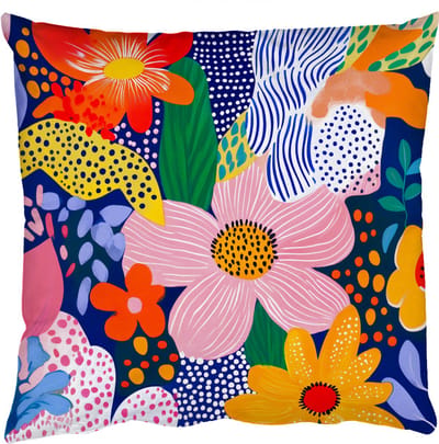 Sierkussens - Kussentjes Woonkamer - 50x50 cm - Kleurrijk - Bloemen - Abstract - Stippen