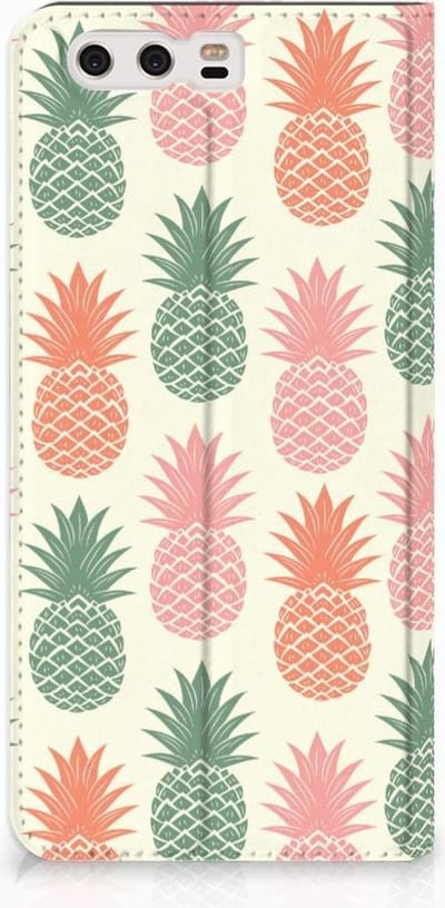 Huawei P10 Plus Flip Style Cover Ananas