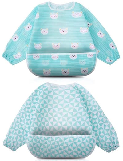 Unyqoos ® Verstelbare Kinder Slabbetjes met Mouwen - Waterbestendig en Wasbaar voor Comfort en Gemak
