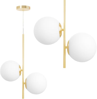 Toolight G118-2Cp Hanglamp - Gouden Wit - 43,6X32,5X42Cm
