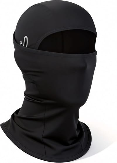 Zwart Volledige Gezichtsmasker voor Fietsen en Motorrijden - Ademend, Warm en Comfortabel