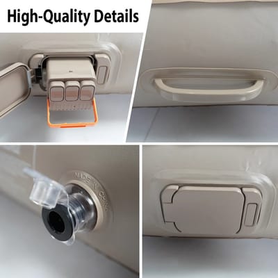 Woongenotonline - Opblaasbaar campingbed met ingebouwde elektrische pomp - 5 minuten snel automatisch opblazen/leeglopen - honingraatondersteuning - LED-verlichting en Type-C oplaadmogelijkheid