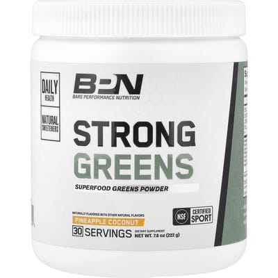 BPN, Strong Greens, Superfood Groenpoeder, Ananas Kokosnoot Smaak, 218g (7,7 oz)