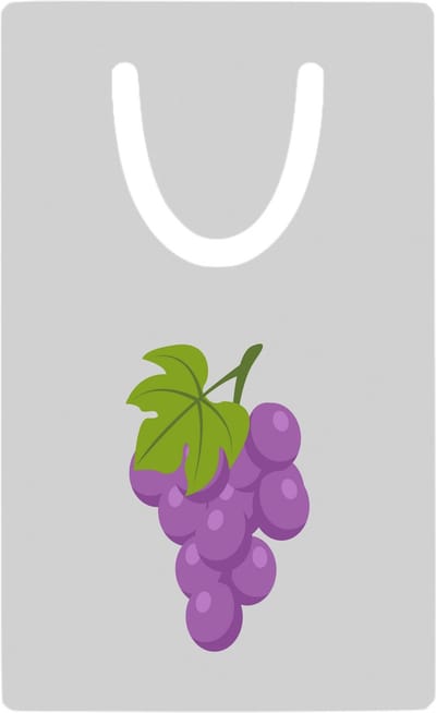 Hacebo® - Druiven metalen boekenlegger - Fruitschaal - Fruit liefhebbers - Trosvruchten - blauwe druiven - gezond eten Bladwijzer boekenleggers - 7.6 cm x 5cm